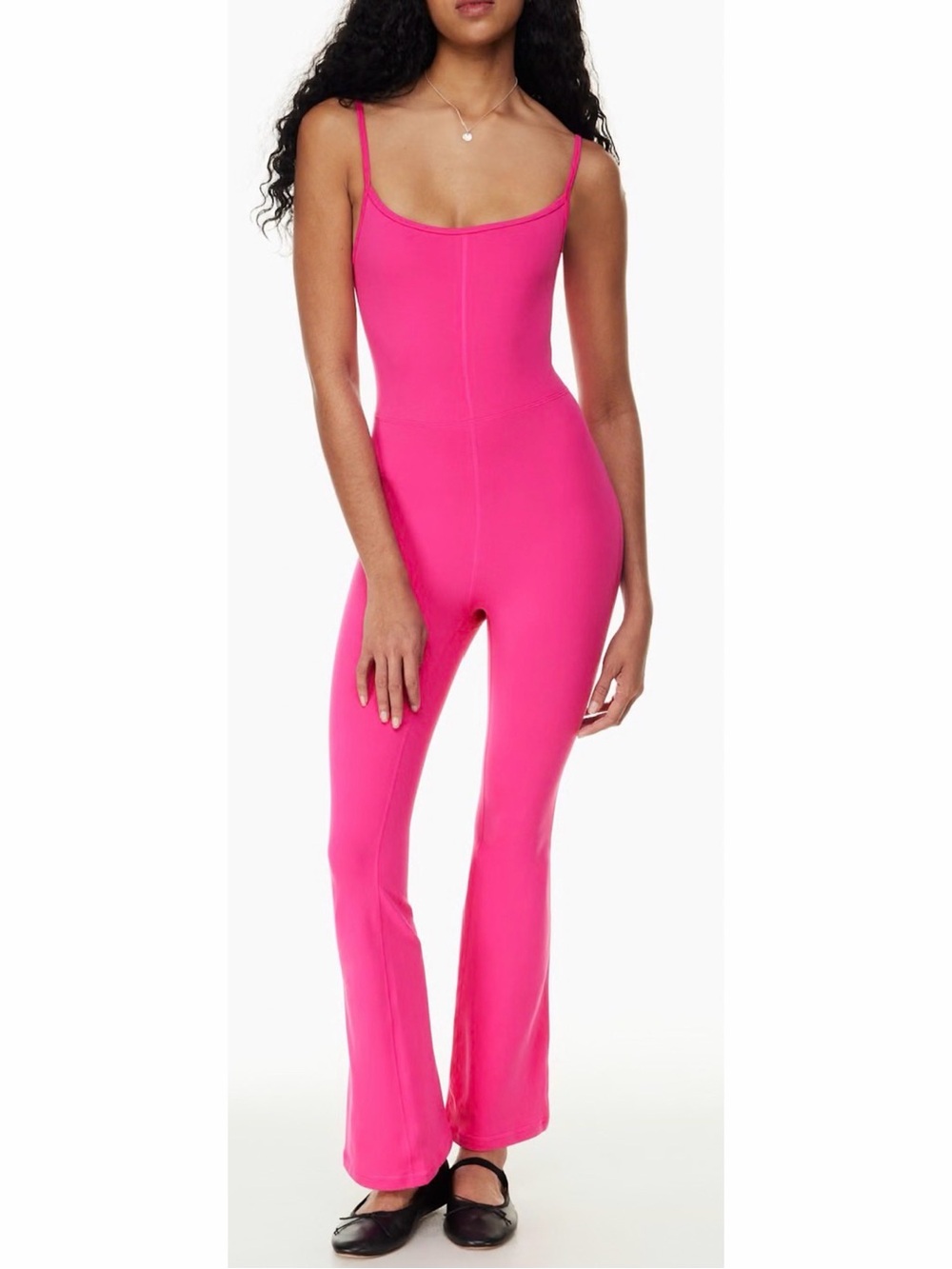 Aritzia Wilfred Free Freestyle Kick Flare Jumpsuit Pink
